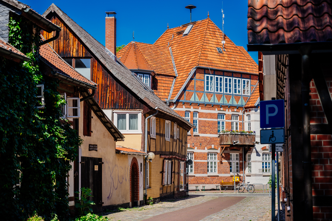 Fachwerkhäuser in der Altstadt von Hitzacker